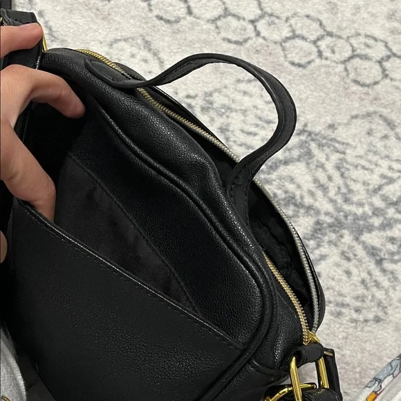 Danielle Nicole Black Crossbody Bag with Gold Accents - Picture 5 of 6